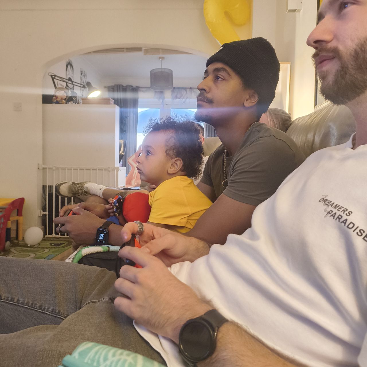 Theo on his b day playing switch with G Man